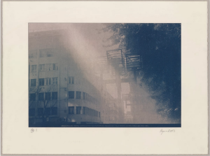 Days in Athens, 2023, cityscape cyanotype photographs